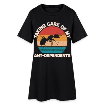 Ant Breeding Ant Breeder Ants - Women’s T-Shirt Dress - black - Front