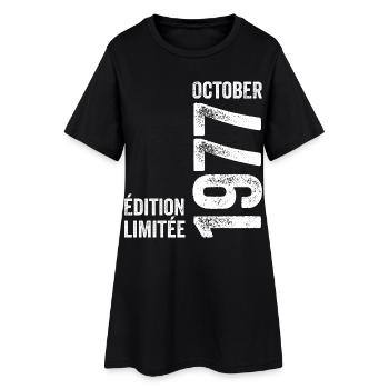 Légendes Octobre 1977 Millésime Octobre 1977 Rétro - Robe T-shirt Femme - noir - Devant
