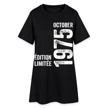 Légendes Octobre 1975 Millésime Octobre 1975 Rétro - Robe T-shirt Femme - noir - Devant