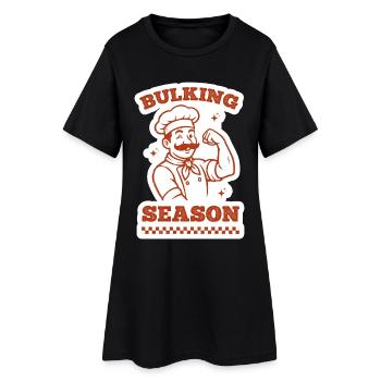Saison de prise de masse - Robe T-shirt Femme - noir - Devant