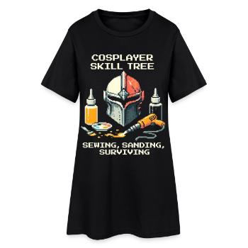 Skilltree: Sewing, Sanding, Survival | Cosplay - Women’s T-Shirt Dress - black - Front