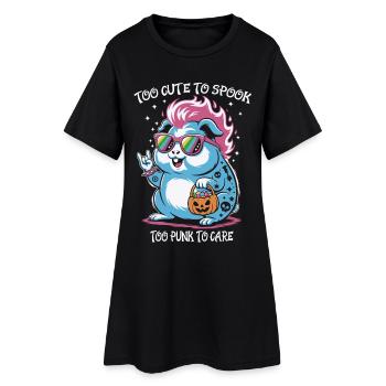 Hamster punk avec des lunettes de soleil pour Halloween - Robe T-shirt Femme - noir - Devant
