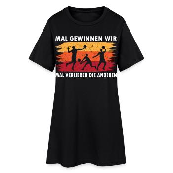 Volleyball Geschenk Volleyballspielerin Team - Frauen T-Shirt-Kleid - Schwarz - Vorne