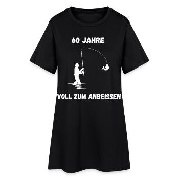 T-shirt Angler 60 ans – Plein à mordre - Robe T-shirt Femme - noir - Devant