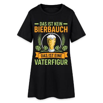 Soon dad THIS IS NOT A BEER BELLY, THIS IS A - Women’s T-Shirt Dress - black - Front