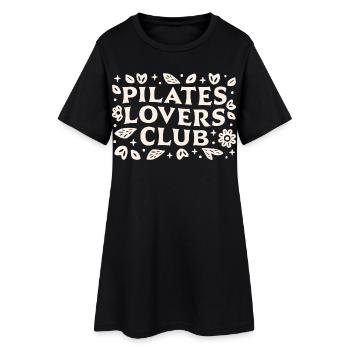 Pilates amoureux club sport fille instructeur drôle - Robe T-shirt Femme - noir - Devant