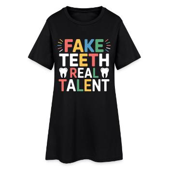 Technicien de pont dentaire Art - Robe T-shirt Femme - noir - Devant