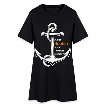 Le capitaine a toujours raison - Robe T-shirt Femme - noir - Devant