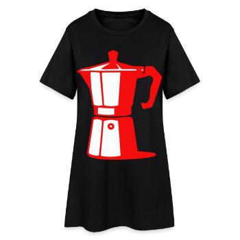 Illustration de cafetière pour les amateurs de café - Robe T-shirt Femme - noir - Devant