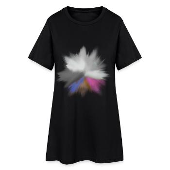 Explosion de couleurs design aquarelle - Robe T-shirt Femme - noir - Devant