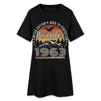 Légendes Novembre 1963 Millésime Novembre 1963 Rét - Robe T-shirt Femme - noir - Devant