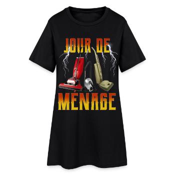 Jour de Ménage Aspirateurs Rock - Robe T-shirt Femme - noir - Devant