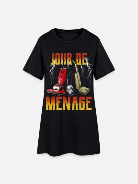 Jour de Ménage Aspirateurs Rock - Robe T-shirt Femme - noir