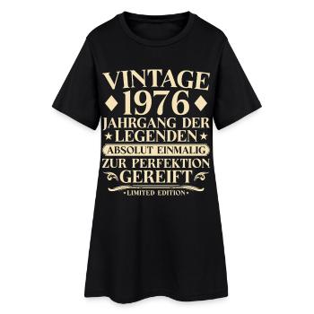 Millésime 1976 Vintage Born - 50ème anniversaire - Robe T-shirt Femme - noir - Devant