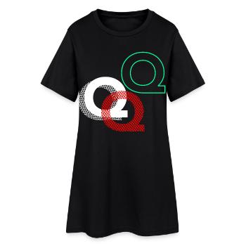 Cadeau Letter Q - Robe T-shirt Femme - noir - Devant