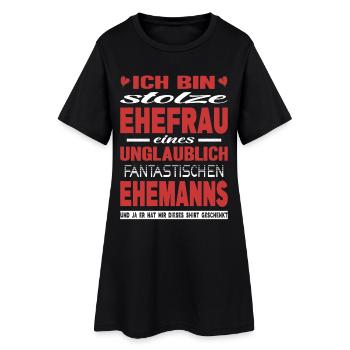 Ehefrau Geschenk Ehemann Partnerin Frauen - Frauen T-Shirt-Kleid - Schwarz - Vorne