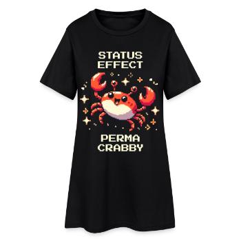 Effet de statut : Perma-crawly | Crabe, Mer - Robe T-shirt Femme - noir - Devant