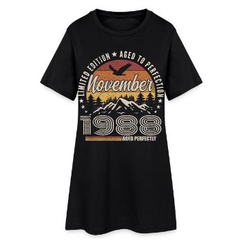 Légendes Novembre 1988 Millésime Novembre 1988  - Robe T-shirt Femme - noir - Devant