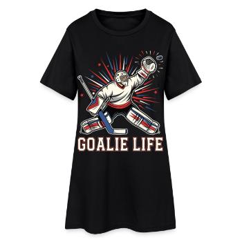 Humour Hockey Joueur Gardien Hockey - Robe T-shirt Femme - noir - Devant