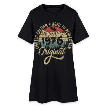 Novembre 1976 Cadeau d’anniversaire Novembre 1976 - Robe T-shirt Femme - noir - Devant