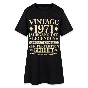 Millésime 1971 Vintage Né - 55ème anniversaire - Robe T-shirt Femme - noir - Devant