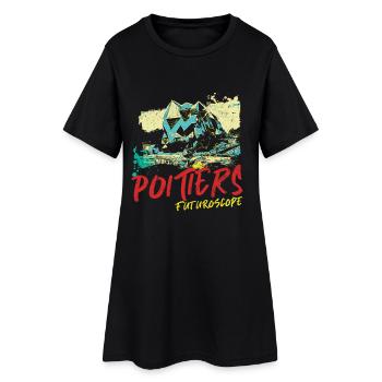 Poitiers vue du FuturoScope - Robe T-shirt Femme - noir - Devant