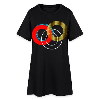 O Lettering Design - Women’s T-Shirt Dress - black - Front