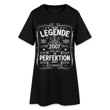 18. Geburtstag Original Oktober Jahrgang 2007 - Frauen T-Shirt-Kleid - Schwarz - Vorne