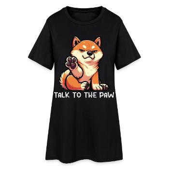 Parlez à la patte Shiba Inu Shiba propriétaire chien Shiba - Robe T-shirt Femme - noir - Devant