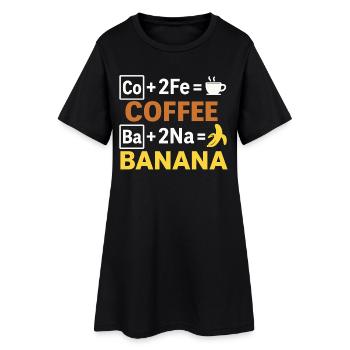 Équation café-banane - Robe T-shirt Femme - noir - Devant