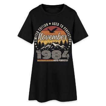 Légendes Novembre 1984 Millésime Novembre 1984  - Robe T-shirt Femme - noir - Devant
