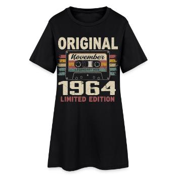 Novembre 1964 Cadeau Novembre 1964 - Robe T-shirt Femme - noir - Devant