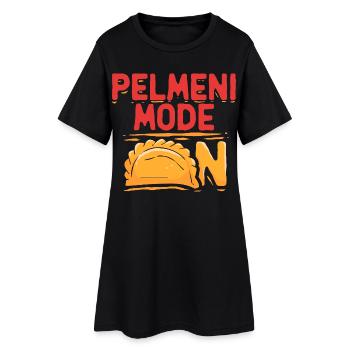 Mode Pelmeni sur Pelmenis - Robe T-shirt Femme - noir - Devant
