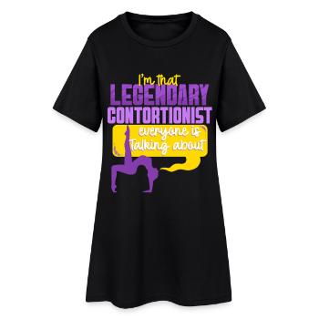 Kontorsionist Kontorsion Contorsionniste légendaire - Robe T-shirt Femme - noir - Devant