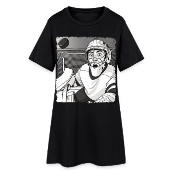 Lustiger Hockey Torwart Selfie Hockey - Frauen T-Shirt-Kleid - Schwarz - Vorne