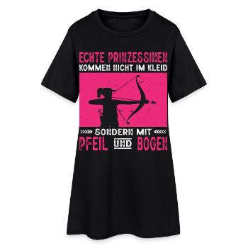 Bogenschießen Geschenk Mädchen Tochter Frauen - Frauen T-Shirt-Kleid - Schwarz - Vorne