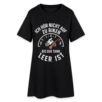 Je n’arrêterai pas de faire du vélo tant que le réservoir ne sera pas vide - Robe T-shirt Femme - noir - Devant