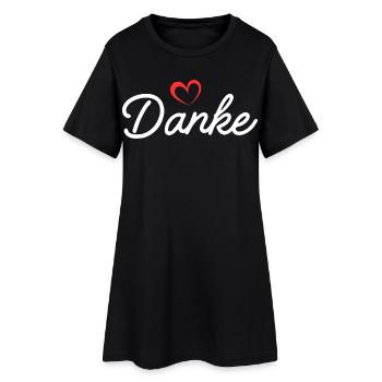 Texte de remerciement - Robe T-shirt Femme - noir - Devant