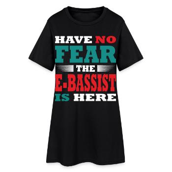N’ayez crainte, l’E-Bassiste est là Outfit - Robe T-shirt Femme - noir - Devant