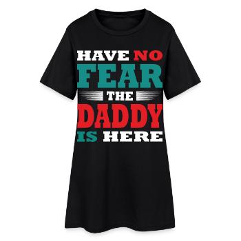 N’ayez pas peur que le papa soit là Tenue - Robe T-shirt Femme - noir - Devant