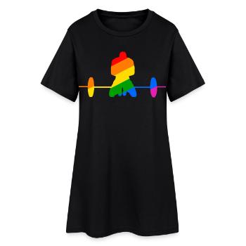 Cadeau d’haltérophilie coloré - Robe T-shirt Femme - noir - Devant