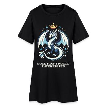 Bosskampf-Musik | Drache Pixel Art - Robe T-shirt Femme - noir - Devant