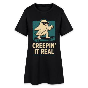 Creepin' It Real Funny Halloween Costume Design - Robe T-shirt Femme - noir - Devant