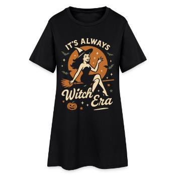 C’est toujours l’époque des sorcières drôle Halloween Costume - Robe T-shirt Femme - noir - Devant