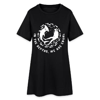 Dans les profondeurs, nous sommes égaux - Robe T-shirt Femme - noir - Devant