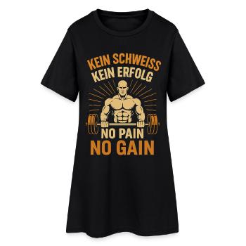 Pas de sueur, pas de succès Fitness Motivation Gym - Robe T-shirt Femme - noir - Devant