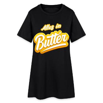 all in butter - Women’s T-Shirt Dress - black - Front