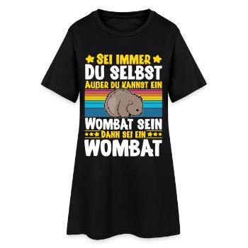 Wombat - Robe T-shirt Femme - noir - Devant