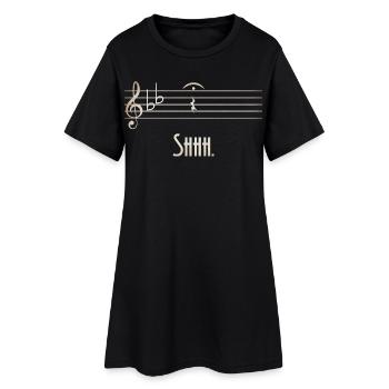 Shhh Silent Melody Sheet Music - Women’s T-Shirt Dress - black - Front