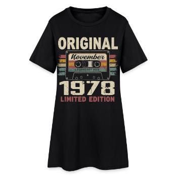 Novembre 1978 Cadeau Novembre 1978 - Robe T-shirt Femme - noir - Devant